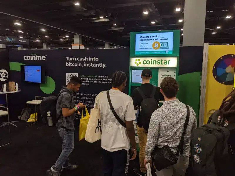 Bitcoin 2022 conference, coinme booth