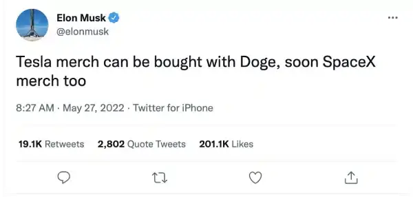 Elon musk doge tweet