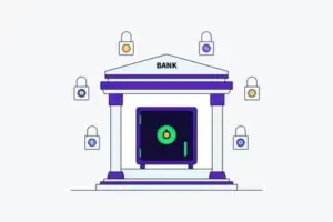 Banking with crypto illustration