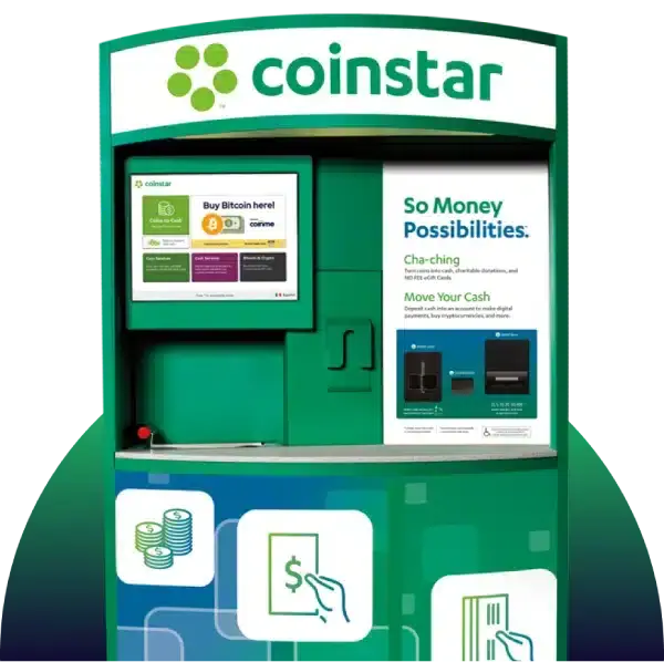 Buy crypto with cash at a coinstar bitcoin atm